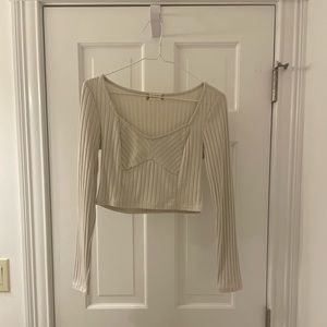 Altar’d State Cream cropped long sleeve